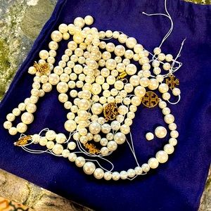 AS-IS broken Tory Burch Pearl necklace